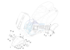 PRIMAVERA 50 4T 4V NOABS E2 (NAFTA) drawing Wheel housing - Mudguard