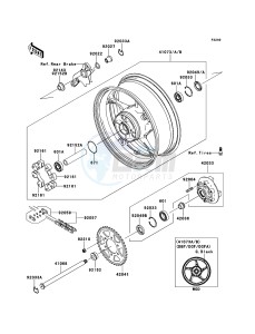 Z1000 ZR1000DBF FR GB XX (EU ME A(FRICA) drawing Rear Hub