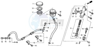 NT650V drawing RR. BRAKE MASTER CYLINDER (NT650VW/X/Y/1)