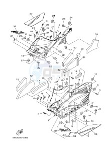 XP500A T-MAX T-MAX 500 (59CR) drawing STAND & FOOTREST 2