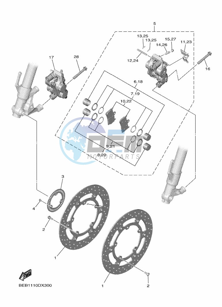 FRONT BRAKE CALIPER