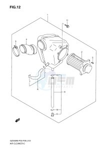 GZ250 (P3) drawing AIR CLEANER