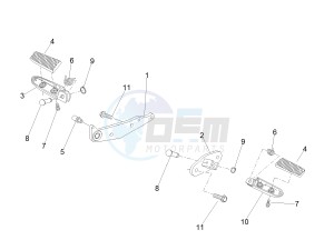 V7 II Stornello ABS 750 (APAC) drawing Front footrests