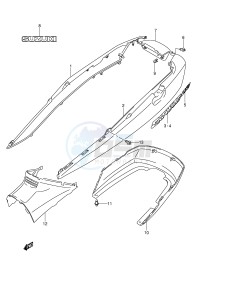 AN250 (E2) Burgman drawing FRAME COVER (MODEL K3 K4 E38)