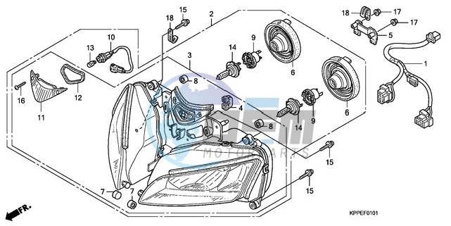 HEADLIGHT (CBR125RW7/RW9/RWA)