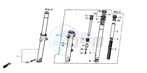 NSR125R drawing FRONT FORK