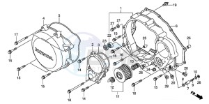 XR650R drawing RIGHT CRANKCASE COVER