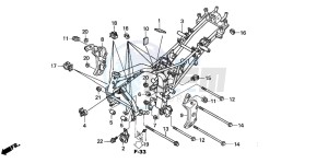 CBF500A drawing FRAME BODY