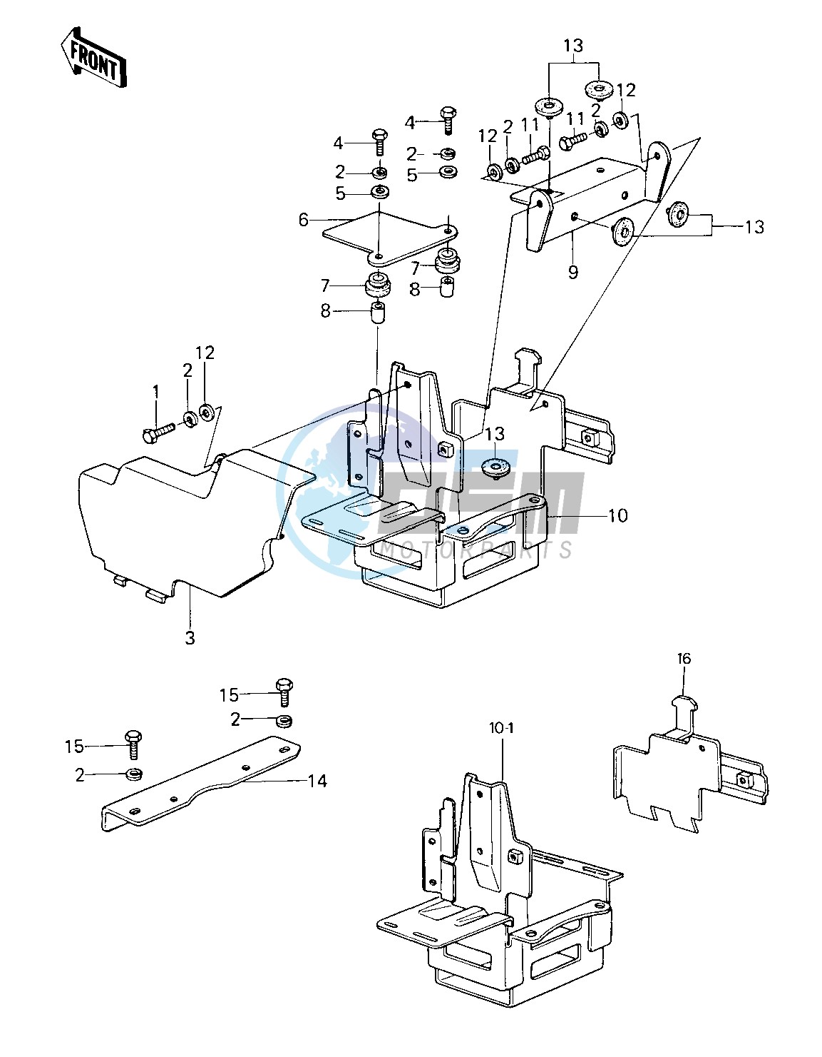 BATTERY CASE_ELECTRO BRACKET -- 79-81 C2_C3_C4- -