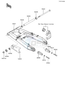 EX 250 E [NINJA 250R] (E1-E2) [NINJA 250R] drawing SWING ARM