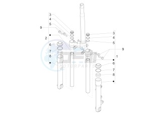 LIBERTY 150 150 IGET 4T 3V IE ABS (NAFTA) drawing Fork's components (Wuxi Top)