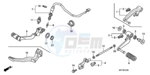 CB1300SA9 France - (F / ABS BCT CMF MME TWO TY2) drawing PEDAL