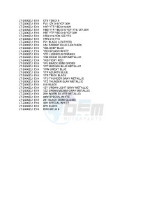 LT-Z400 (E19) drawing * COLOR CHART *