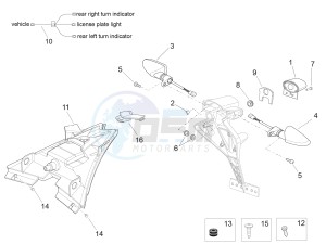 RSV4 1000 RACING FACTORY E4 ABS (EMEA) drawing Rear lights