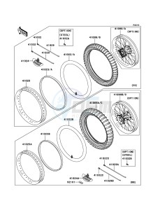 KX125 KX125M6F EU drawing Tires