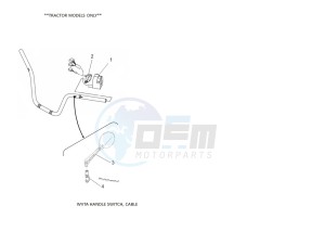 YFM700FWAD GRIZZLY 700 EPS (BLTU) drawing WVTA HANDLE SWITCH, CABLE