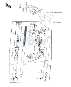 KZ 550 C [LTD] (C1-C2) [LTD] drawing FRONT FORK -- 80-81 C1_C2- -