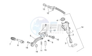 RSV 4 1000 APRC R drawing Rear master brake cylinder