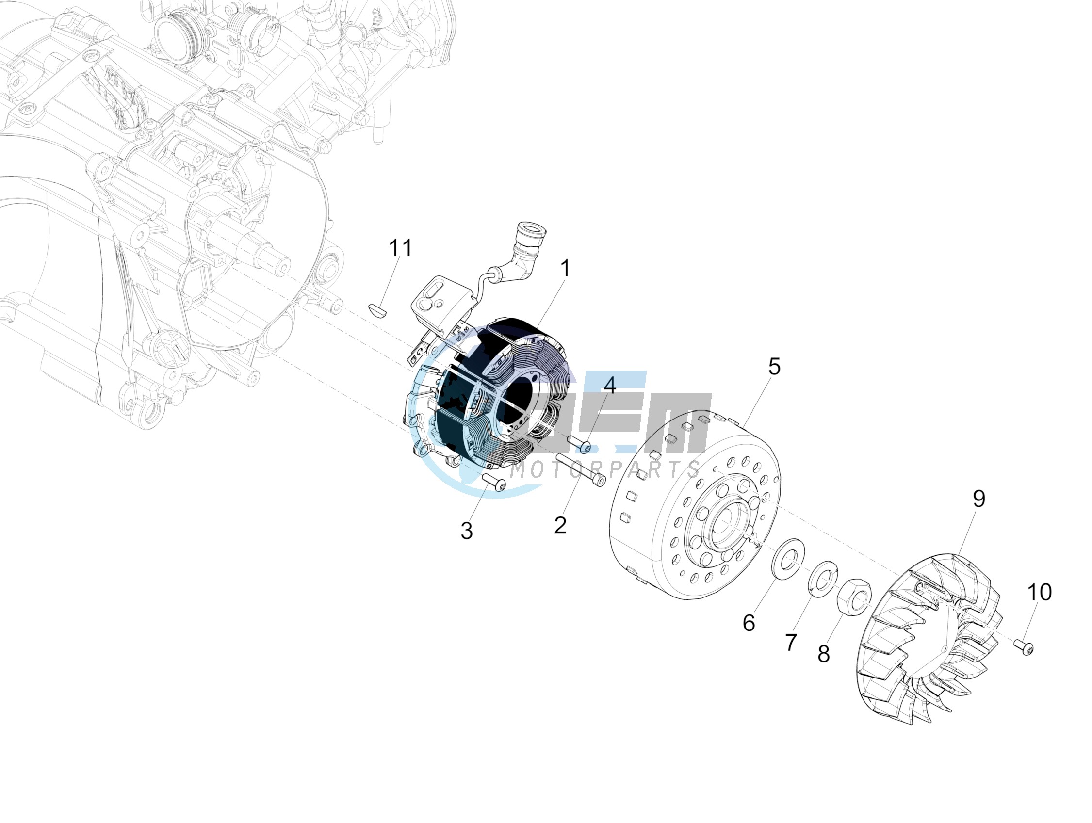 Flywheel magneto