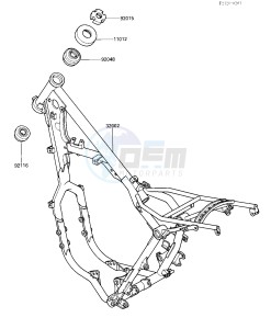 KX 250 D [KX250] (D2) [KX250] drawing FRAME