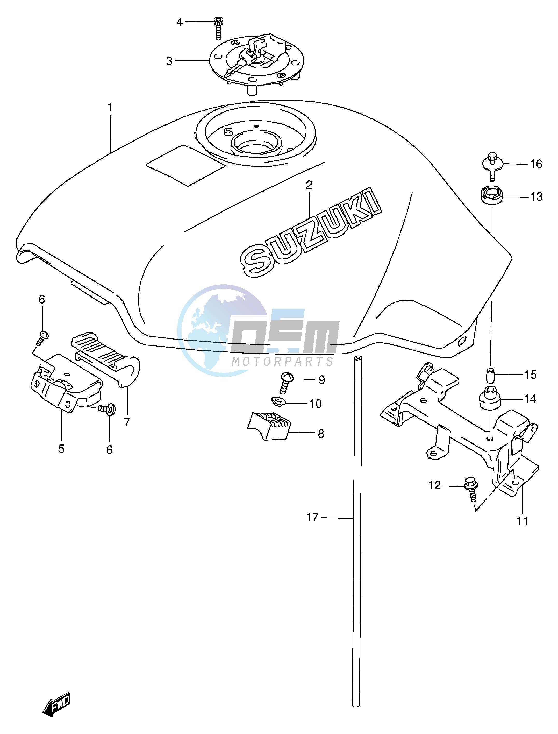 FUEL TANK (MODEL L M N P)