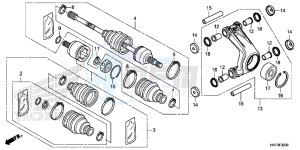 TRX420FA6G TRX420 Europe Direct - (ED) drawing REAR KNUCKLE/REAR DRIVESHAFT