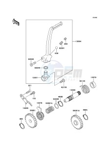 KX85 / KX85 II KX85-B5 EU drawing Kickstarter Mechanism