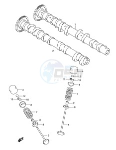 GSX-R1000 (E2) drawing CAM SHAFT - VALVE