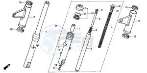 CG125 drawing FRONT FORK