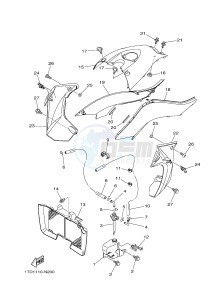 YFZ450R YFZ450RF (1TDE) drawing SIDE COVER