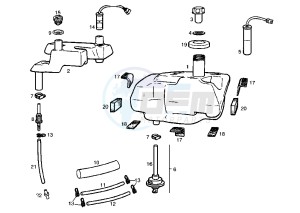 ATLANTIS O2 CITY - 50 cc drawing FUEL TANK