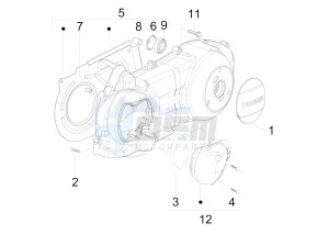 X Evo 125 Euro 3 (UK) drawing Crankcase cover - Crankcase cooling