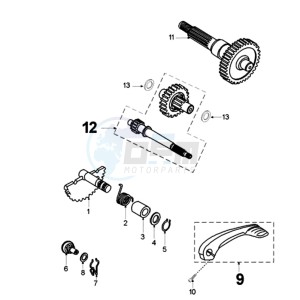 METAL X FR drawing DRIVE SHAFTS / KICKSTARTER