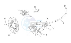 Scarabeo 50 2t (eng. Minarelli) drawing Front brake caliper