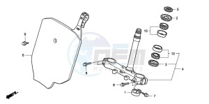 CR85RB drawing STEERING STEM