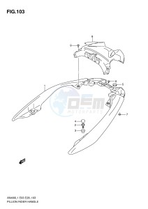 AN400 (E3-E28) Burgman drawing PILLION RIDER HANDLE (AN400L1 E3)