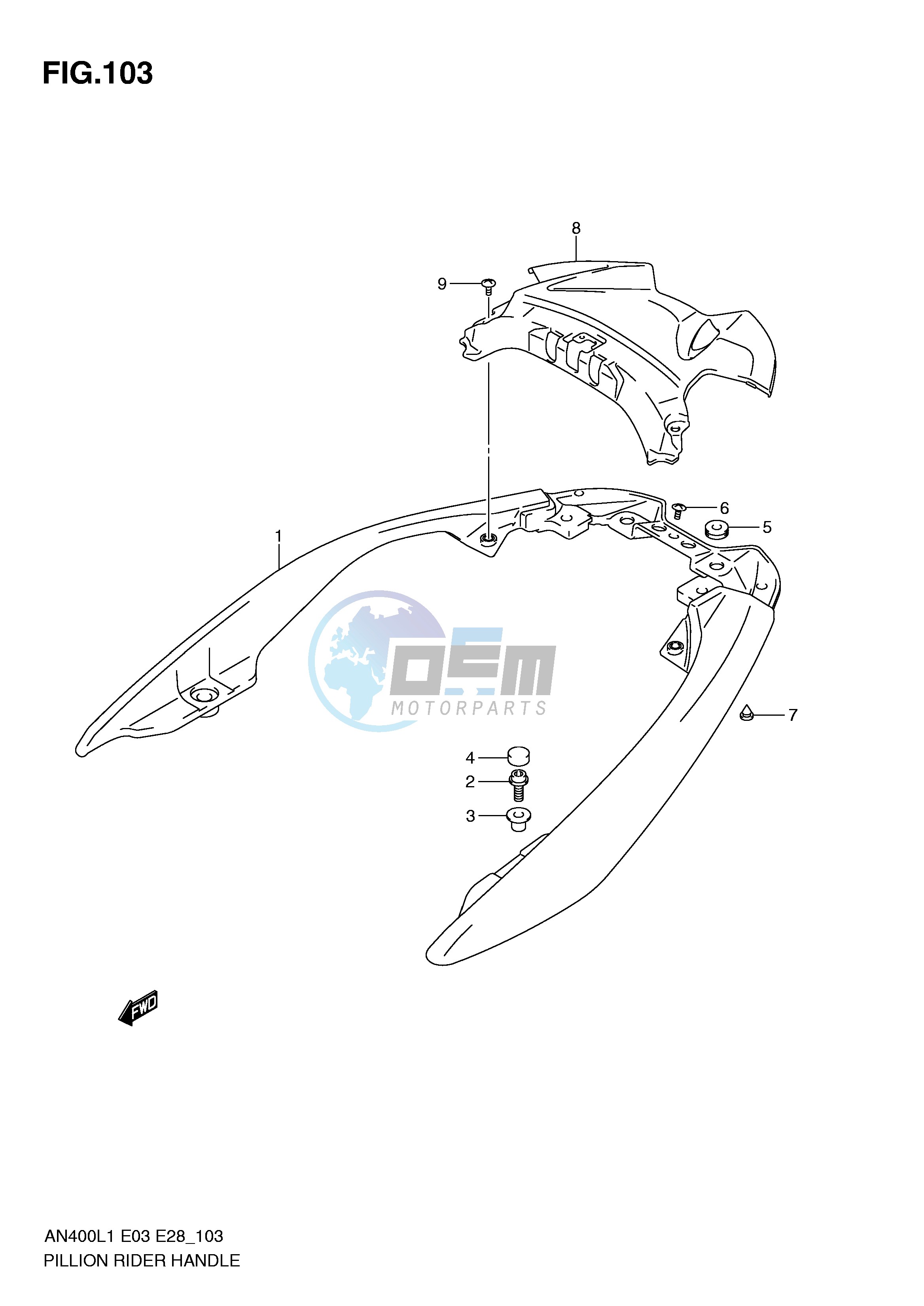 PILLION RIDER HANDLE (AN400L1 E3)