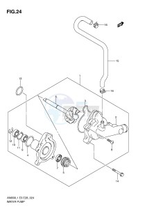 AN650 (E3-E28) Burgman drawing WATER PUMP