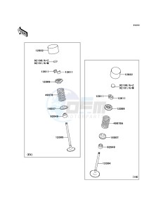 NINJA ZX-10R ZX1000E9F FR GB XX (EU ME A(FRICA) drawing Valve(s)