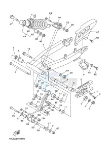 TT-R125 TT-R125LW (19CR) drawing REAR ARM & SUSPENSION