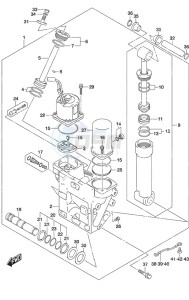 DF 250 drawing Trim Cylinder w/Transom (X) & (XX)