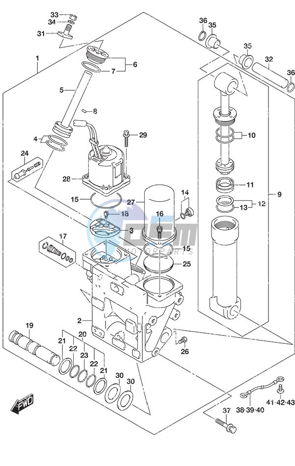 Trim Cylinder w/Transom (X) & (XX)