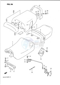 GSX-R1100 (E1) drawing SEAT