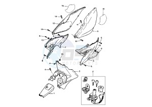 YQ AEROX R 50 drawing SIDE COVERS MY99 MAX BIAGGI