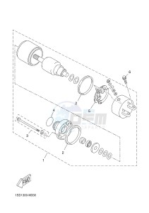 YPR400RA XMAX 400 ABS EVOLIS 400 ABS (1SDG) drawing STARTING MOTOR