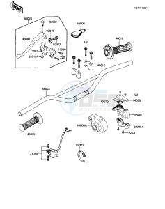 KX 500 A [KX500] (A1) [KX500] drawing HANDLEBAR -- 83 A1- -