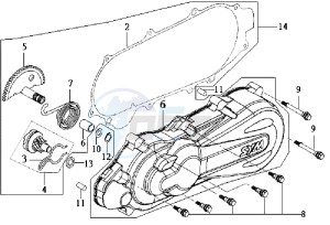 DD50 FIX drawing CRANKCASE COVER LEFT