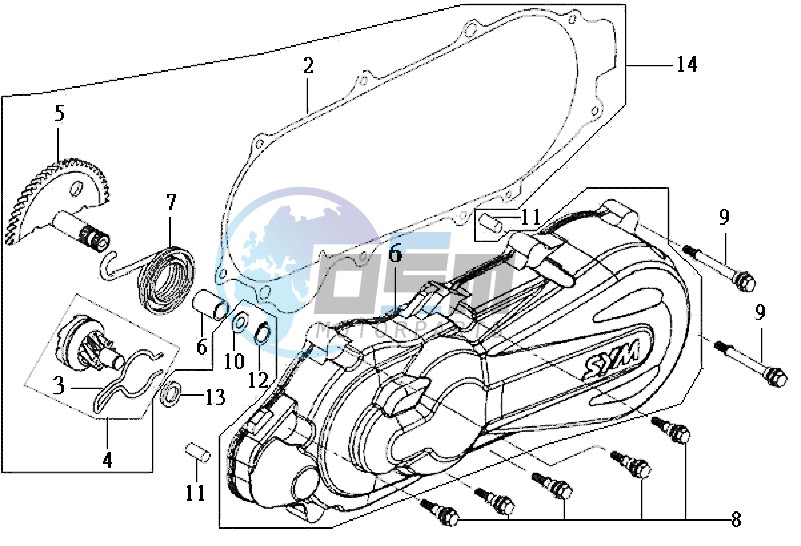 CRANKCASE COVER LEFT