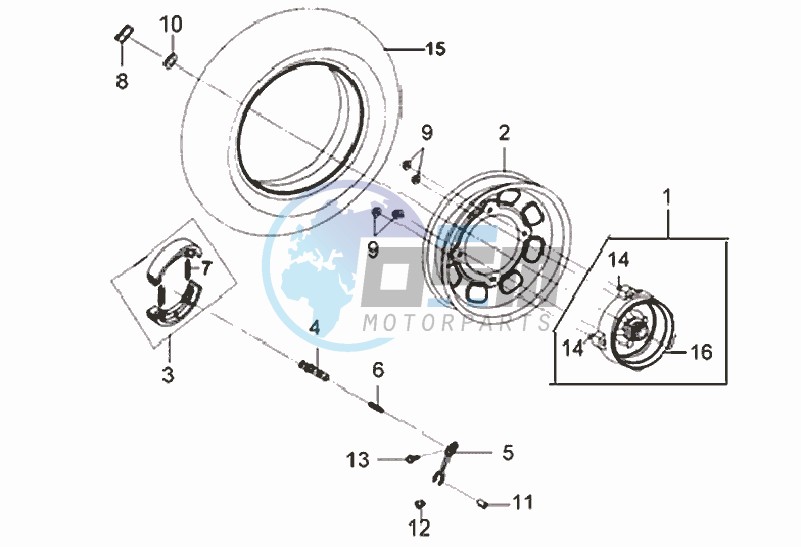 REAR WHEEL / CENTRAL STAND