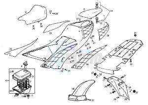 GPR REPLICA RACING - 50 cc drawing REAR BODY